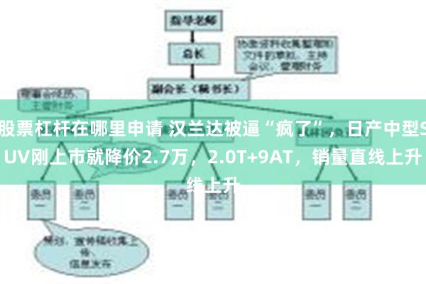 股票杠杆在哪里申请 汉兰达被逼“疯了”，日产中型SUV刚上市就降价2.7万，2.0T+9AT，销量直线上升