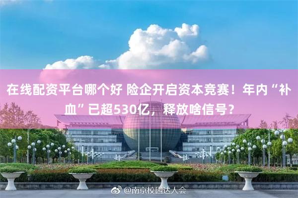 在线配资平台哪个好 险企开启资本竞赛！年内“补血”已超530亿，释放啥信号？