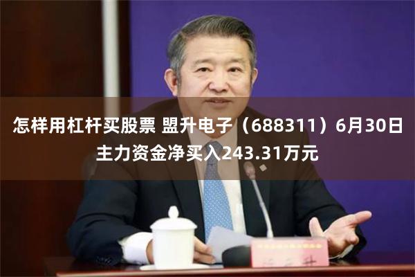 怎样用杠杆买股票 盟升电子（688311）6月30日主力资金净买入243.31万元
