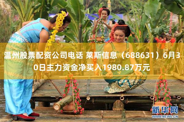 温州股票配资公司电话 莱斯信息（688631）6月30日主力资金净买入1980.87万元