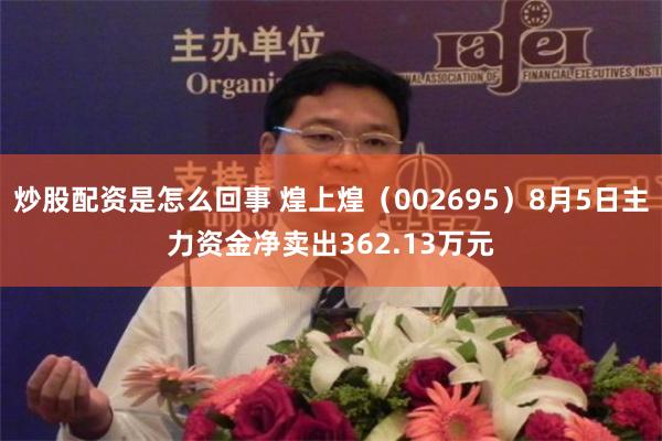 炒股配资是怎么回事 煌上煌（002695）8月5日主力资金净卖出362.13万元