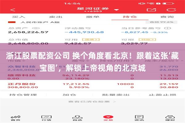 浙江股票配资公司 换个角度看北京!跟着这张‘藏宝图’,解锁上帝视角的北京城