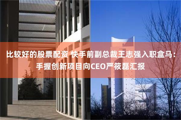 比较好的股票配资 快手前副总裁王志强入职盒马:手握创新项目向CEO严筱磊汇报